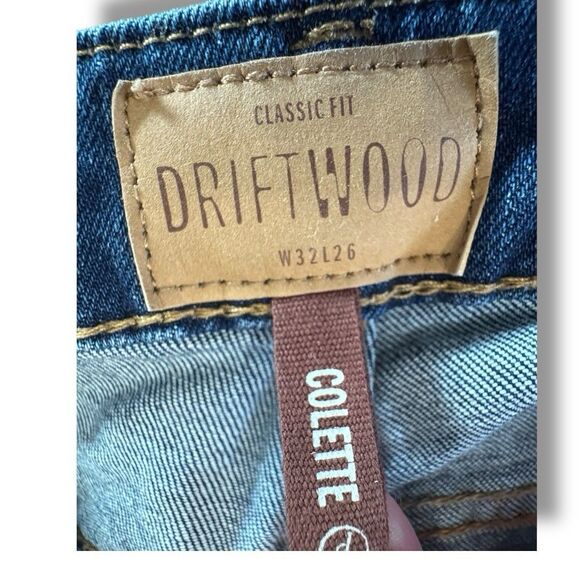 Driftwood ​Colette Floral Embroidered Denim Jeans Classic Fit Women’s Size 32 - Picture 9 of 14